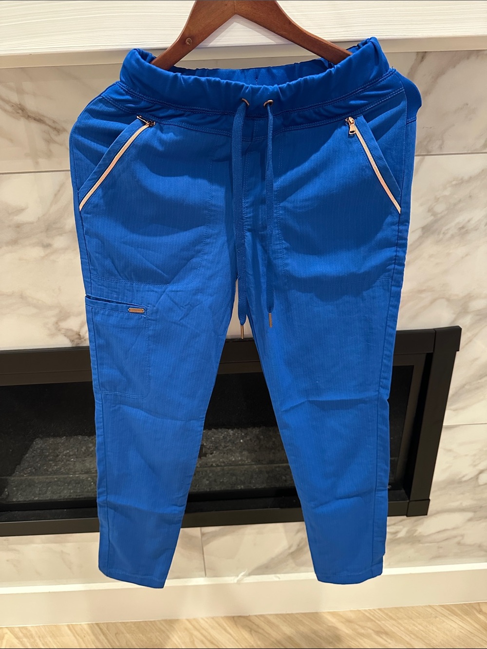 Women’s Cherokee Statement Collection Blue Drawstring Casual Pants